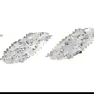 2.00 CTW Diamond Stud Earrings 14K White Gold: 2.00 CTW Natural Diamonds Stud Earrings 14K White Gold Metal: 14k Gold, White Gold Stone: Diamond Stone Cut: Round Cut Weight: 2 ct Style: Modern Place of Origin: United States Period: 2010- 