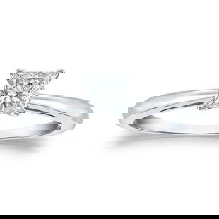 Natural 0.50 CTW Diamond Solitaire Ring 14K White Gold: Natural 0.50 CTW Diamond Solitaire Ring 14K White Gold Item No: RPC050-AA31 Metal: 14k White Gold Setting: 4-Prong Origin: Handcrafted in the USA DIAMOND INFORMATION Number of Diamonds: 1