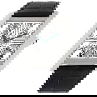 Cartier Tank "MC Skeleton" w5310026 Palladium: Cartier Tank "MC Skeleton" w5310026 Palladium Skeleton dial 34mm Manual watch Brand: Cartier Model: Tank Model No: w5310026 Case Size: 34mm SKU no: RBJ12****** Age: 2014 Movement: Manual