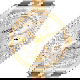 Rolex Datejust Silver Floral Dial Steel: Rolex Datejust Silver Floral Dial Steel Yellow Gold Diamond Mens Watch 116243 SKU no: RBJ61042 Brand: Rolex Model Name: Rolex Datejust Silver Floral Dial Steel Yellow Gold Diamond Mens Watch