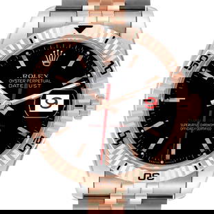 Rolex Datejust Turnograph Black Dial Steel: Rolex Datejust Turnograph Black Dial Steel Rose Gold Mens Watch 116261 Box Paper SKU no: RBJ67813 Brand: Rolex Model Name: Rolex Datejust Turnograph Black Dial Steel Rose Gold Mens Watch 116261 Box Pa