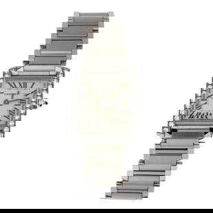 Cartier Tank Francaise Quartz Watch Stainless: Cartier Tank Francaise Quartz Watch Stainless Steel with Diamond Bezel 20 Dial Color: Silver Band Color: Silver Band Material: Stainless Steel Case Material: Stainless Steel Bezel Material: Stainless