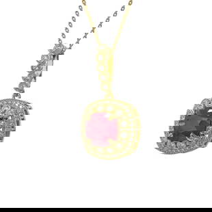 6.58 ctw Certified Ruby & Diamond Victorian Necklace 14K Yellow Gold: 6.58 ctw Certified Ruby & Diamond Victorian Necklace 14K Yellow Gold Item: Ruby NecklaceTotal Gem weight: 6.58 carats Metal: Solid 14K Yellow Gold Gold Product Weight: Approx. 7.1 grams Jewelry
