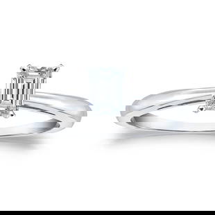 Natural 0.33 CTW Diamond Solitaire Ring 14K White Gold: Natural 0.33 CTW Diamond Solitaire Ring 14K White Gold Item No: REM033-EE31 Metal: 14k White Gold Setting: 4-Prong Origin: Handcrafted in the USA DIAMOND INFORMATION Number of Diamonds: 1