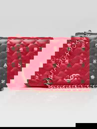 Chanel Red Quilted Lambskin Leather All