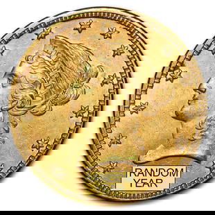 $10 Liberty Gold Eagle BU (Random: $10 Liberty Gold Eagle BU (Random Year) SKU no: RBJ98270 Year: Random Year Grade: Brilliant Unc Grade Service: None Denomination: $10.00 Mint Mark: Varies Metal Content: 0.4838 troy oz <b