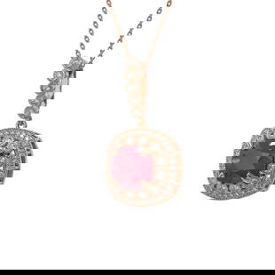6.58 ctw Certified Ruby & Diamond Victorian Necklace 14K Rose Gold: 6.58 ctw Certified Ruby & Diamond Victorian Necklace 14K Rose Gold Item: Ruby NecklaceTotal Gem weight: 6.58 carats Metal: Solid 14K Rose Gold Gold Product Weight: Approx. 7.1 grams Jewelry Note