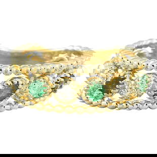 Emerald Diamond Ring 14K Yellow Gold: Natural Emerald Diamond Ring 14K Yellow Gold  Ring Size: 7 US, Resizable  Metal: 14k Gold, Yellow Gold  Stone: Diamond, Emerald  Stone Cut: Round Cut  Weight: 0.62 ct  Style: Modern  Place of Origin: