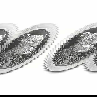 2023 South Africa 2-Coin Silver Big: 2023 South Africa 2-Coin Silver Big Five Leopard Proof Set SKU no: RBJ292806 Year: 2023 Grade: Proof Grade Service: None Denomination: 5 Rand Mint Mark: Not Shown Metal Content: