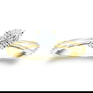 Natural 0.50 CTW Diamond Solitaire Ring 18K Yellow Gold: Natural 0.50 CTW Diamond Solitaire Ring 18K Yellow Gold Item No: RRB050-CC32 Metal: 18K Yellow Gold Setting: 4-Prong Origin: Handcrafted in the USA DIAMOND INFORMATION Number of Diamonds: