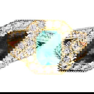 Emerald Diamond Ring 14K Yellow Gold: Emerald Diamond Ring 14K Yellow Gold  Ring Size: 7 US, Resizable  Metal: 14k Gold, Yellow Gold  Stone: Diamond, Emerald  Stone Cut: Emerald Cut  Place of Origin: United States  Period: 2010-  Date of