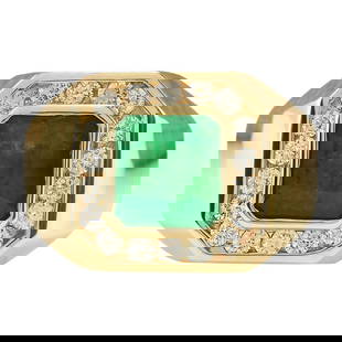 Emerald Diamond Ring 14K Yellow Gold: Natural Emerald Diamond Ring 14K Yellow Gold  Ring Size: 10 US, Resizable  Metal: 14k Gold, Yellow Gold  Stone: Diamond, Emerald  Stone Cut: Emerald Cut  Weight: 4.26 ct  Style: Modern  Place of Origi
