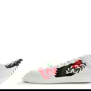 Gucci Calfskin Web GG Apple Embroidered: Gucci Calfskin Web GG Apple Embroidered Womens Ace Sneakers 8 White Brand: GUCCI Condition: Giftable Condition Details: , Box, 2 dust bags Size: 8 EU SKU no: RBJ1588762 , Box, 2 dust bags