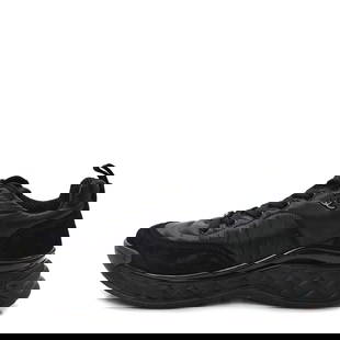 Chanel Nylon Suede Calfskin CC Sneakers: Chanel Nylon Suede Calfskin CC Sneakers 39.5 Black Brand: CHANEL Condition: Excellent Condition Details: Exterior: Creases, marks, Other: Marks on sole(s), , Box, 2 dust bags Size: 39.5