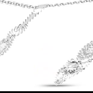 2.57 CT Genuine White Cubic Zirconia 14K White Gold Pendant: 2.57 CT Genuine White Cubic Zirconia 14K White Gold Pendant Stone Details: White Cubic Zirconia Item Type: Pendant Subcategory: Cubic Zirconia Gross Wt: 3.01 Gemstone Wt: 2.57 ctw 