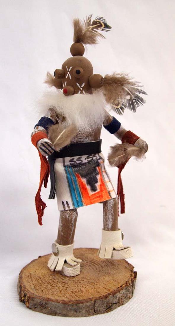 Navajo Carved Mudhead Kachina, Signed (1 of 4)
