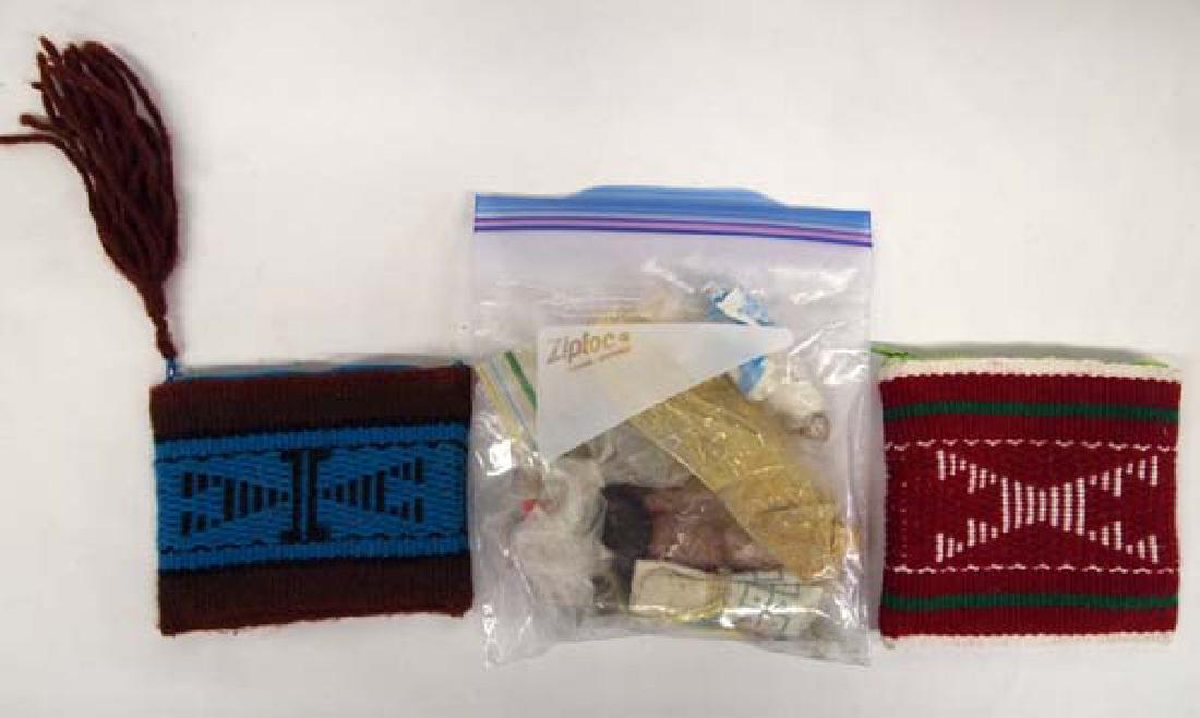 Navajo Wool Textile  Pouches plus Natural Pigments (1 of 3)