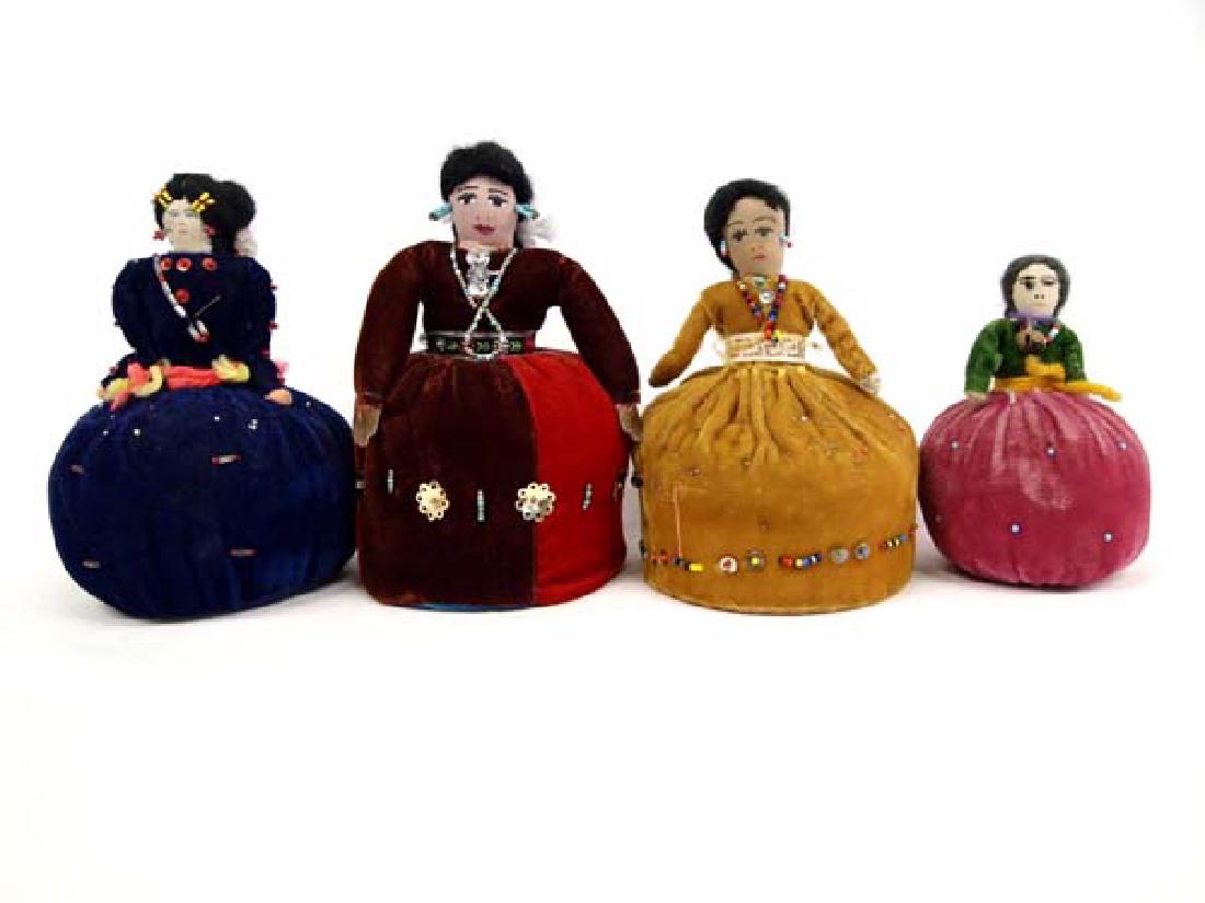 4 Native American Navajo Pin Cushion Dolls (1 of 2)