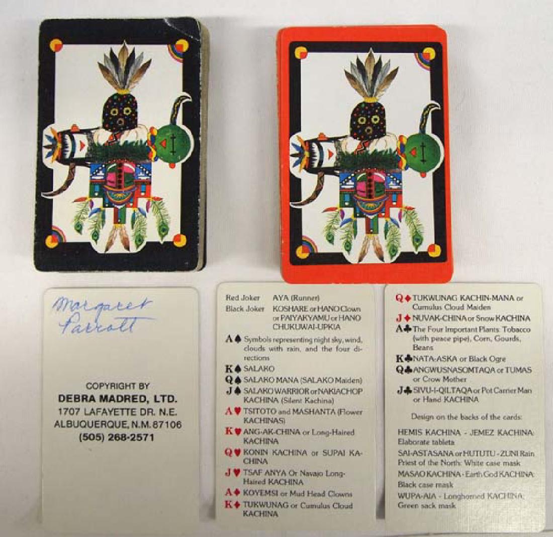 2 Decks of Shalako Playing Cards in Original Case: 2 Decks of Cards in Original Case. (King is a Shalako, Queen is a Shalako, Jack is a Shalako Warrior, and Ace is a Tsitoto Mashanta Flower Kachina), interesting graphics