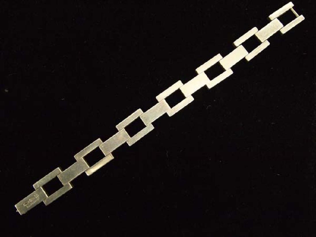 Italian Milar Sterling Silver Link Bracelet (1 of 2)