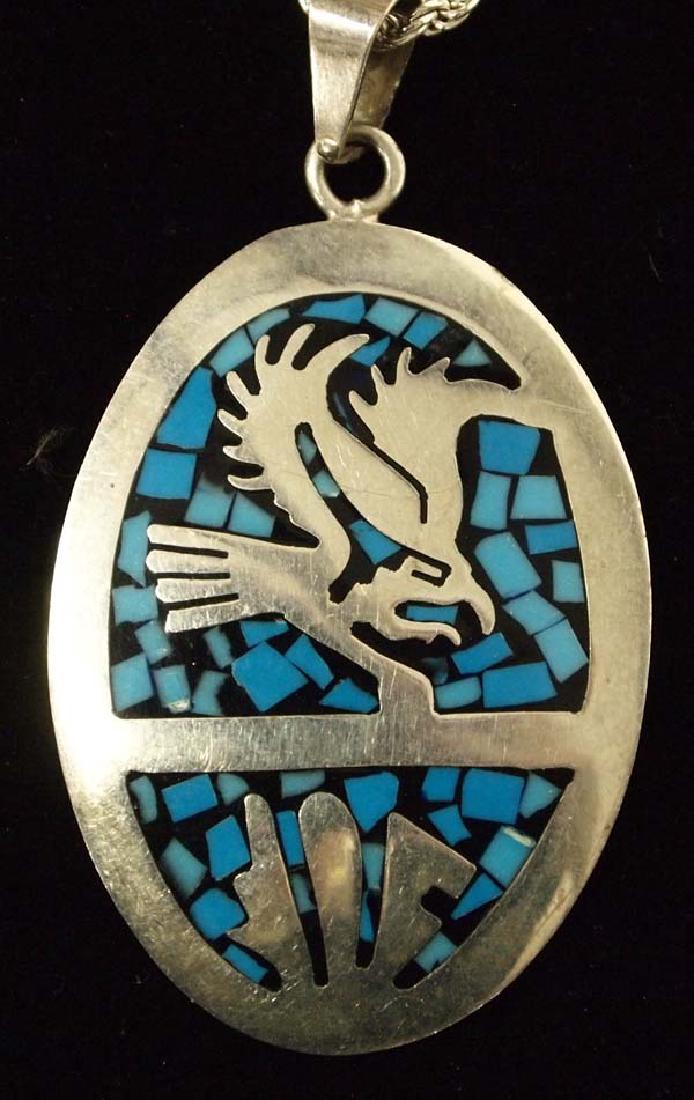 Mexican Taxco Sterling Silver Pendant Necklace (1 of 3)