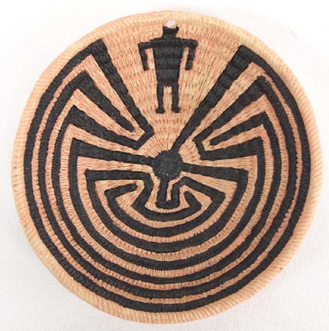 Yaqui  Man in Maze Pottery Basket by Whitefeather (1 of 4)