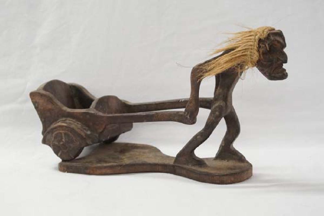 Indonesian Wooden Rickshaw 12in SH $15: Indonesian Wooden Rickshaw 12in SH $15