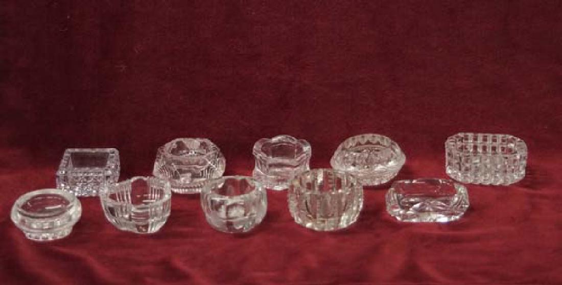 Collection Crystal Salt Cellars 2 1/2in SH $15: Collection Crystal Salt Cellars 2 1/2in SH $15