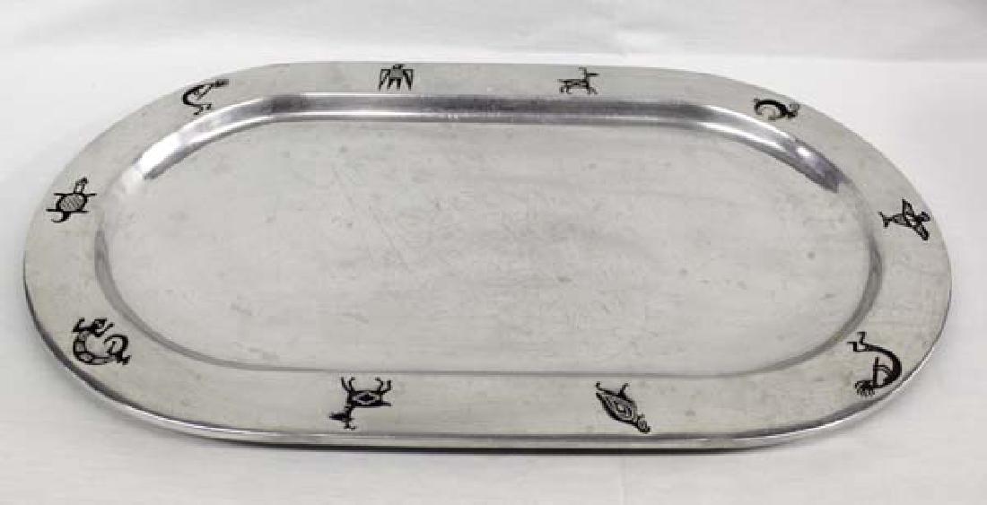 Wilton Armetale Pewter Mimbres Design Platter (1 of 3)