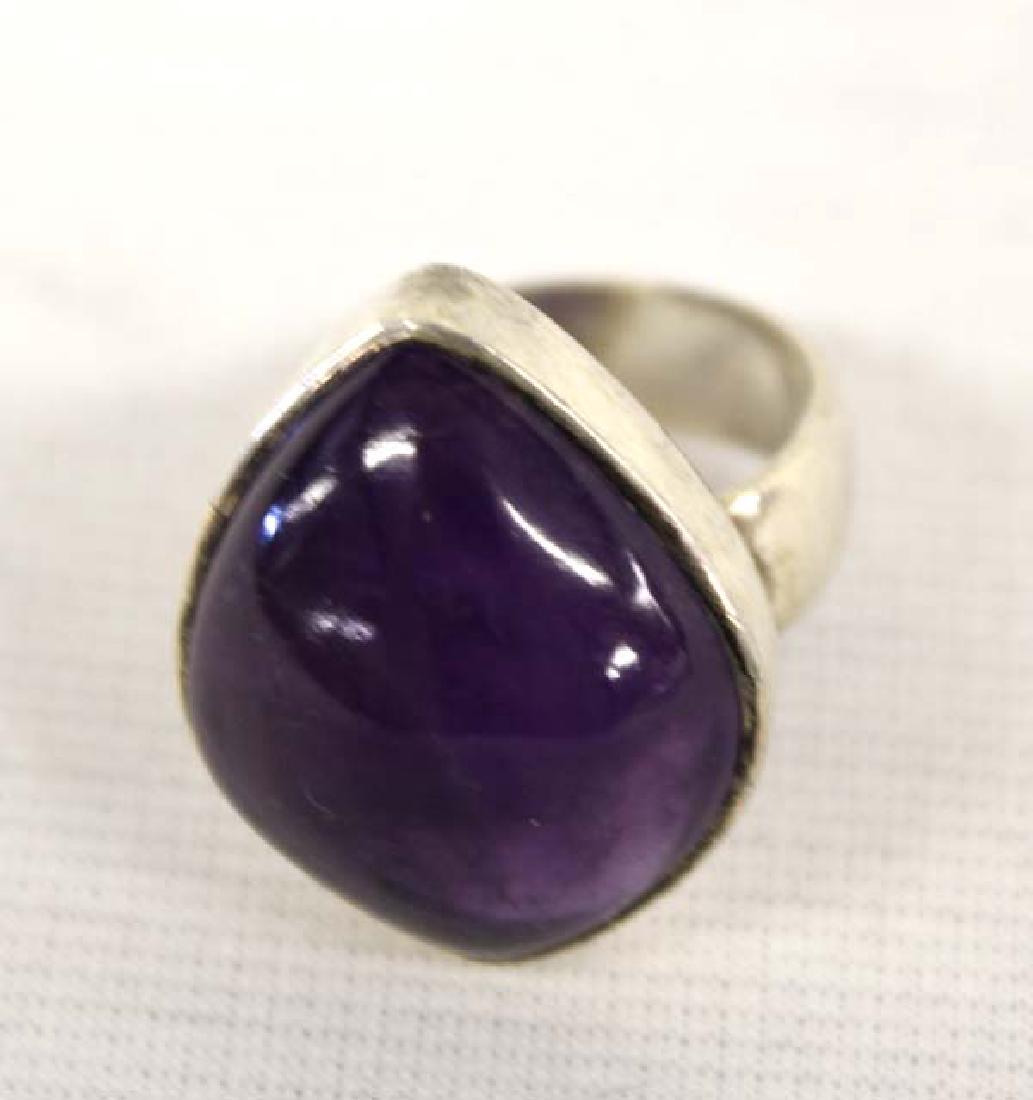 Large Amethyst & Sterling Silver Ring (1 of 3)