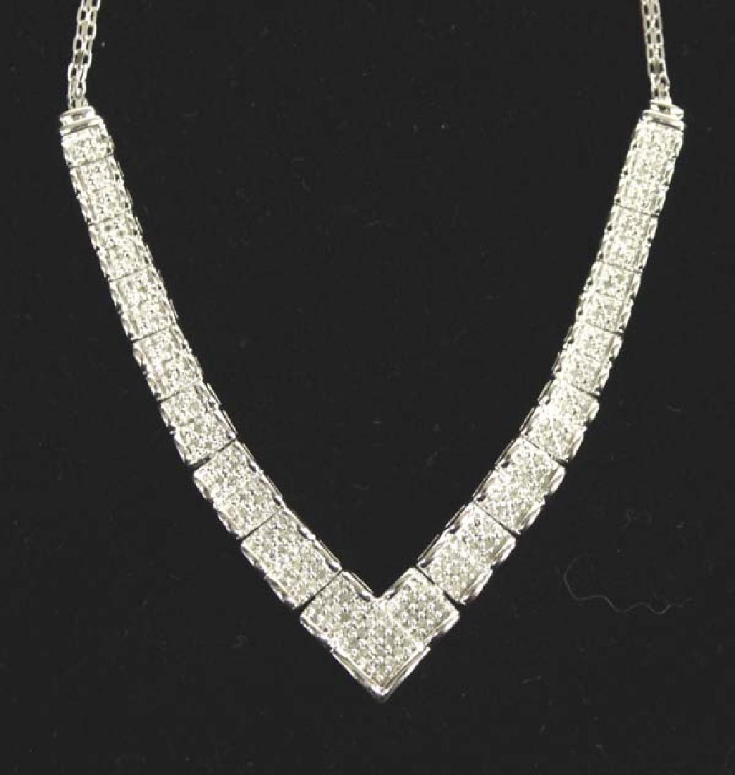 Sterling Silver Diamond Necklace (1 of 3)