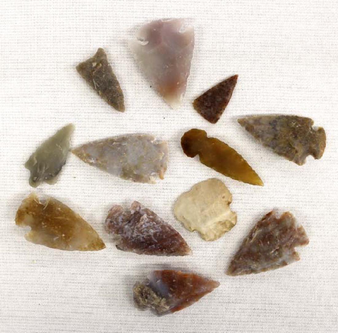 Collection of 12 Stone Arrowheads (1 of 2)