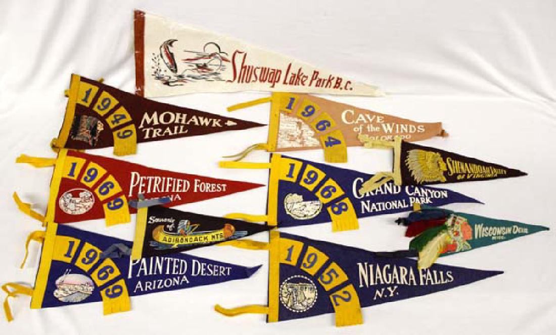 Collection of Vintage Souvenir Pennants (1 of 3)