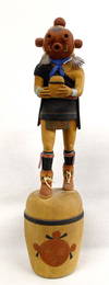 Hopi Hand Carved Mudhead Kachina by Burt Poley
