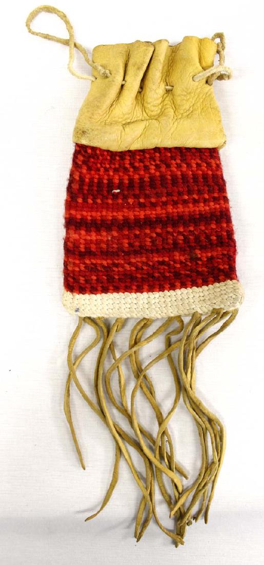 Nez Perce Hide and Textile Fringed Bag (1 of 2)