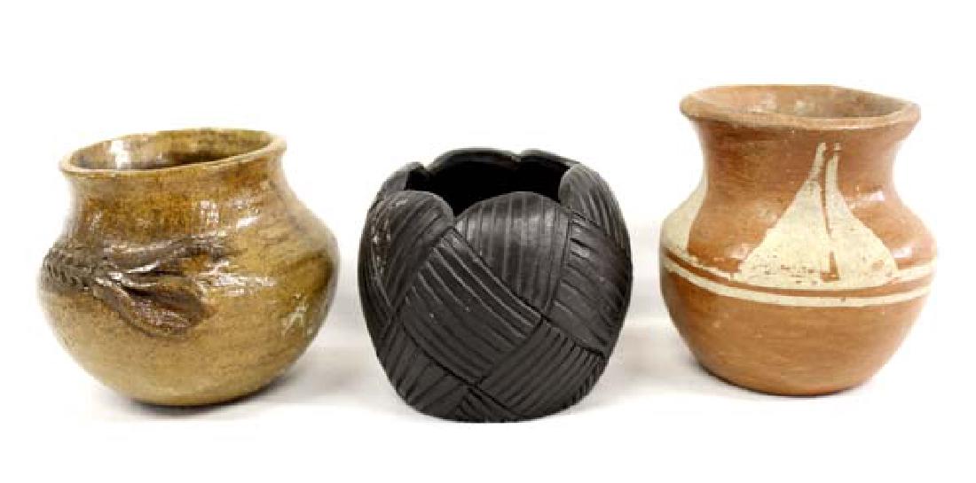 3 Native American Pueblo Pottery Jars (1 of 3)
