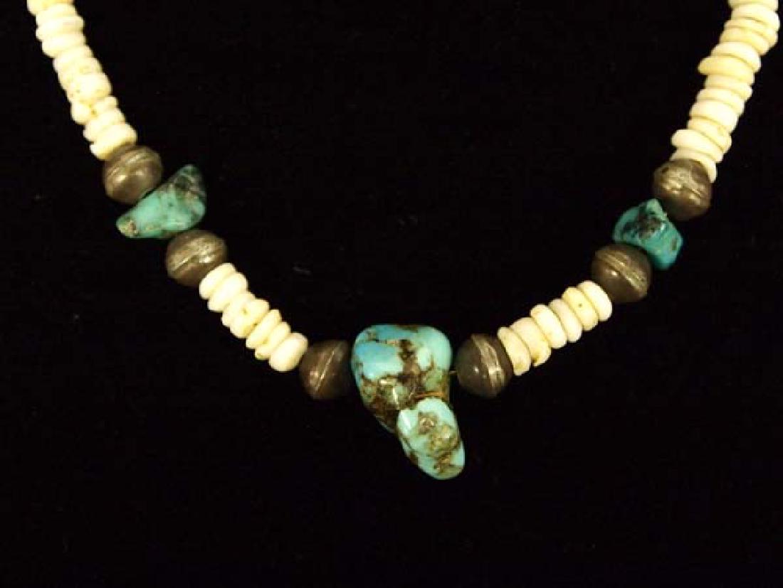 Old Pawn Navajo Kingman Turquoise Necklace (1 of 3)