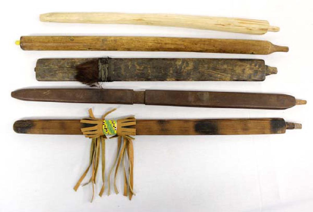 Collection of 5 Native American Pipe Stems (1 of 2)