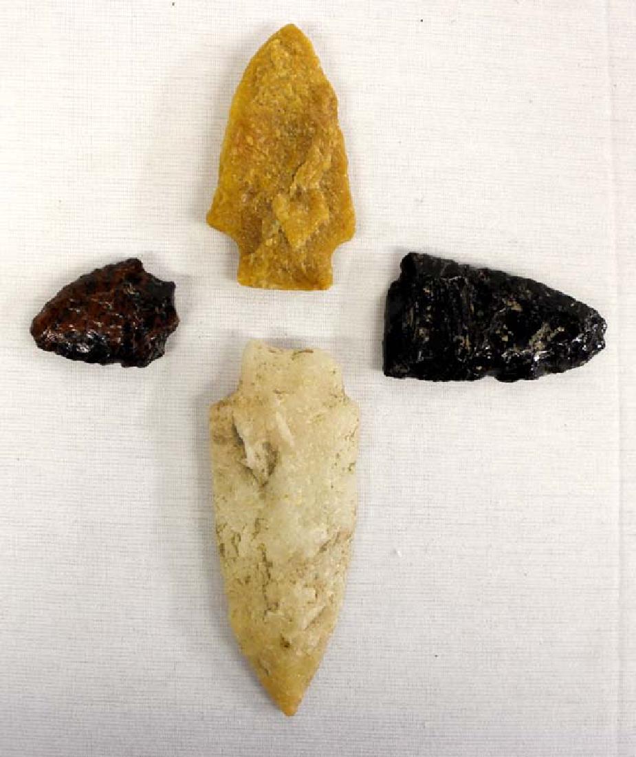 Collection of 4 Prehistoric Stone Arrowheads (1 of 2)