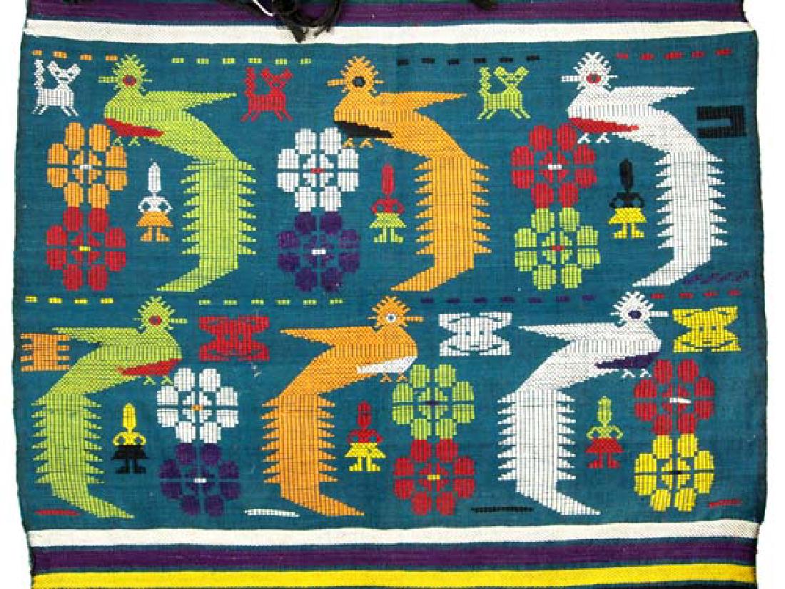 Mexican Woven Figural Textile Runner (1 of 3)