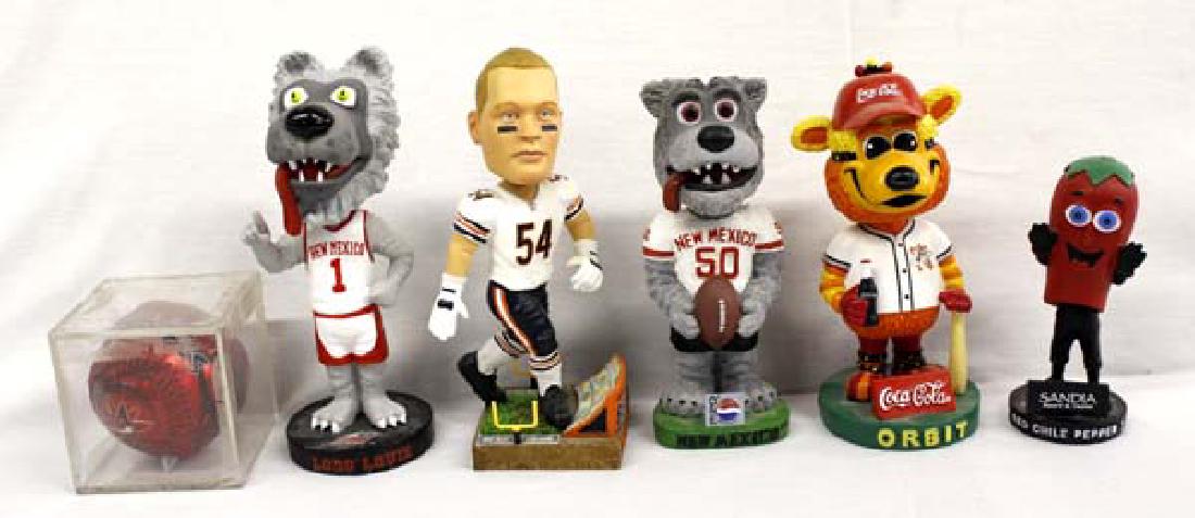 Sports Collectibles, Most are New Mexico: Sports Collectibles, Most are New Mexico, includes University of New Mexico Lobos Basketball Bobblehead, Sandia Resort Red Chile Pepper Bobblehead, Chicago Bears Brian Urlacher Bobblehead, Albuquerque
