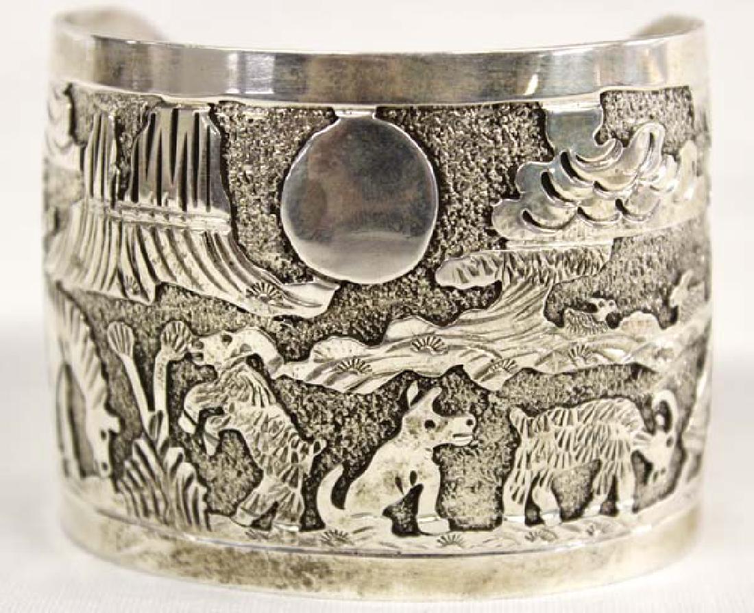 Navajo Sterling Storyteller Bracelet by F. Becenti (1 of 4)
