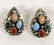 Navajo Silver & Multi-Stone Necklace & Earrings - 4