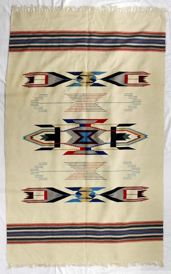 Vintage Chimayo Woven Wool Textile Rug (1 of 2)