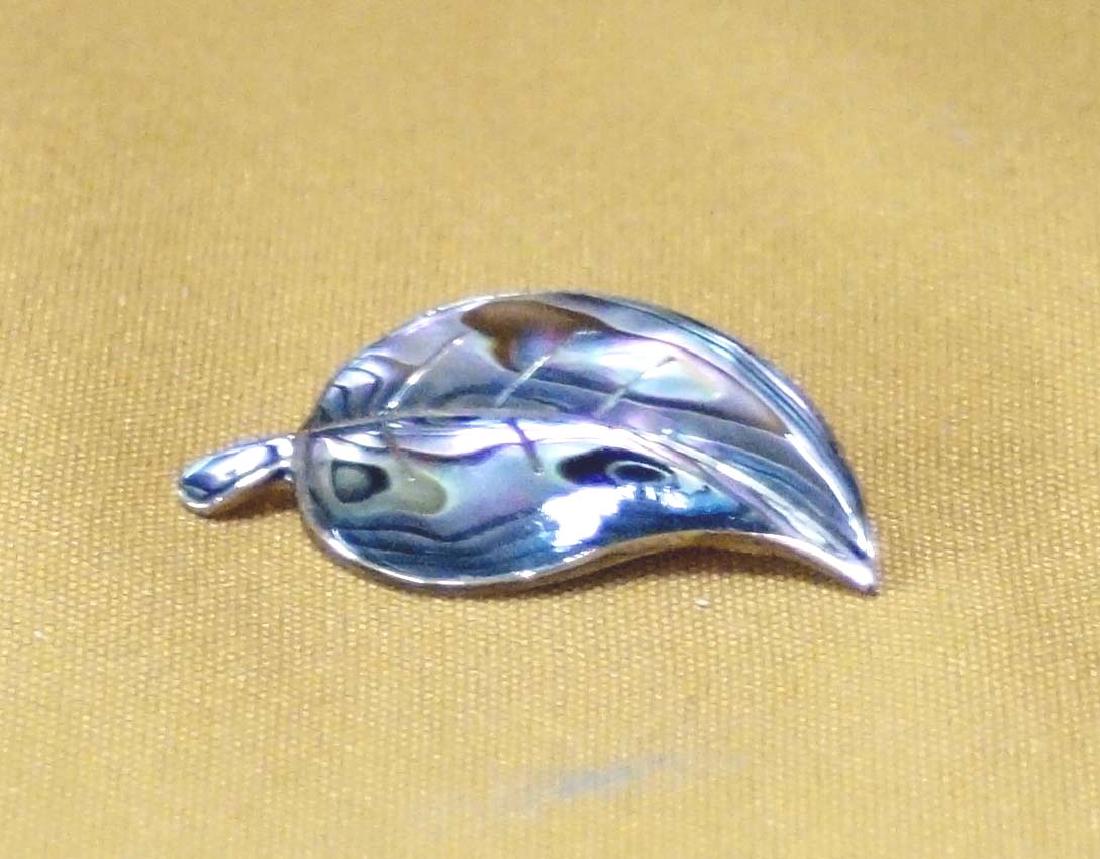 Sterling Silver Abalone Pin 2in Long SH $10 (1 of 1)