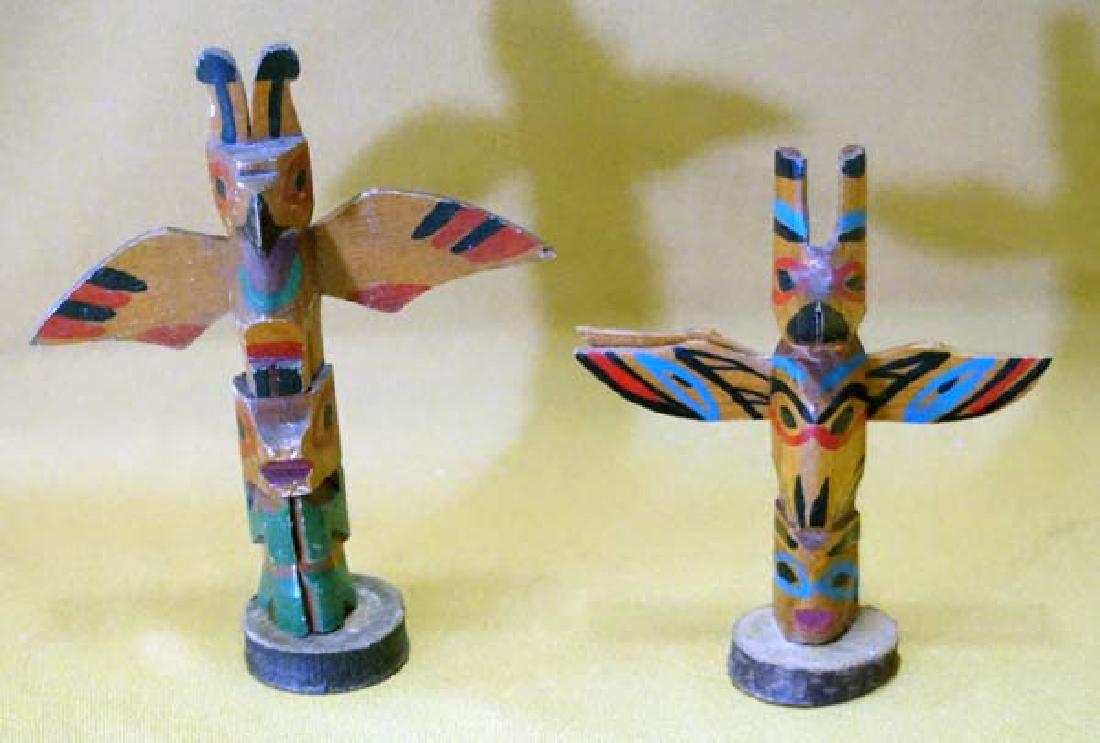 2 Totem Poles 5in High SH $10: 2 Totem Poles 5in High SH $10