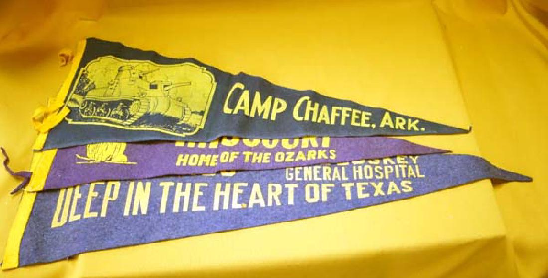 3 Felt Pennants SZ28in SH10: 3 Felt Pennants SZ28in SH10