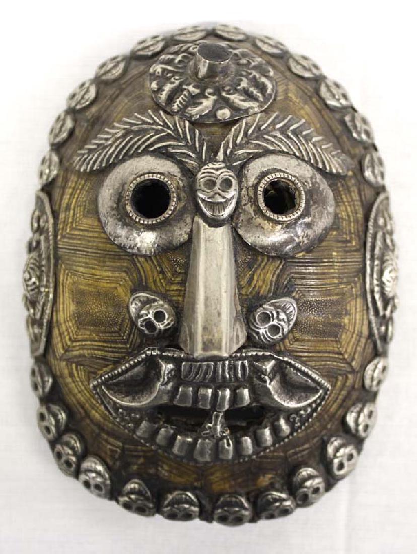 Hummert Estate Tibetan Silver Plate Skull  Mask (1 of 2)