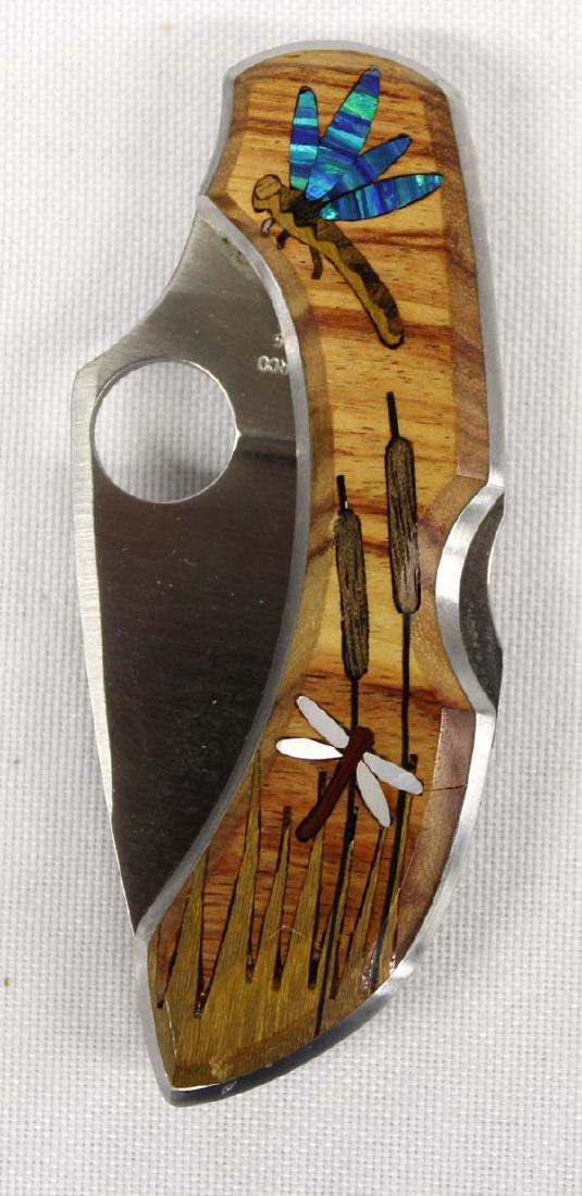 Japanese Spyderco Folding Lockback Inlay Knife (1 of 5)