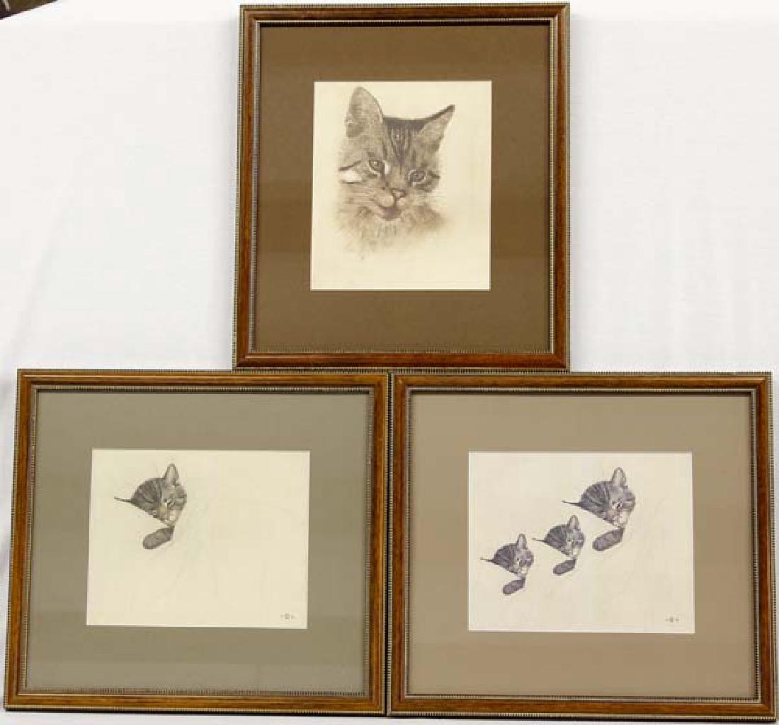 3 Framed Chessie Cat Prints (1 of 5)